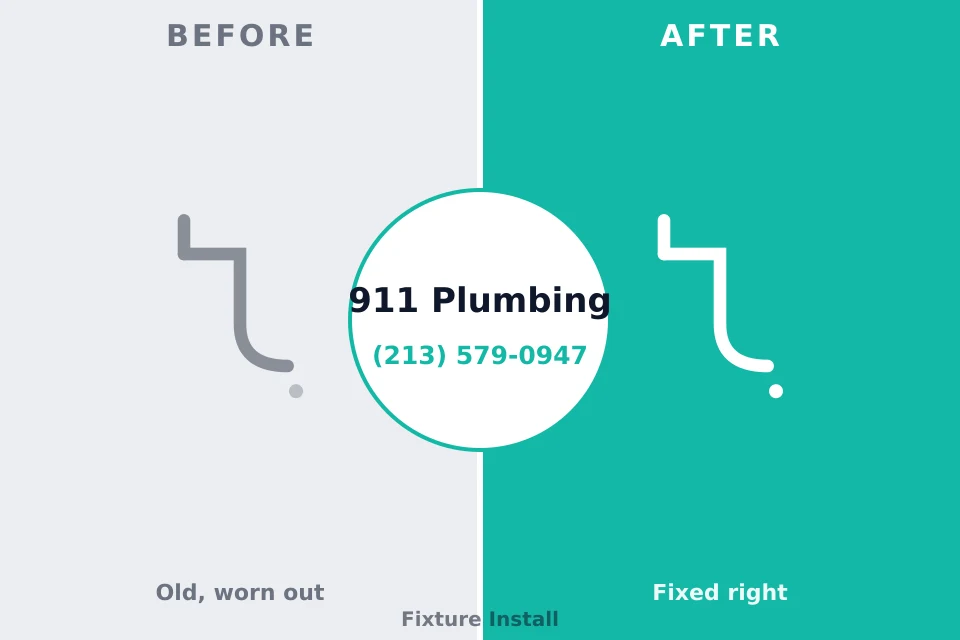 Before and after: plumbing repair Farmersville, CA